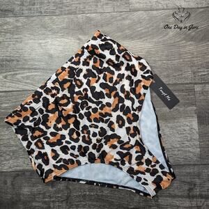 Holipick High Waist Leopard Bikini Bottom Size L